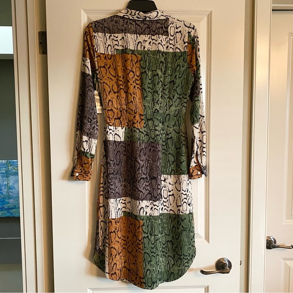 NEW Nine West Snakeskin Print Midi Size XS - Picture 5 of 9
